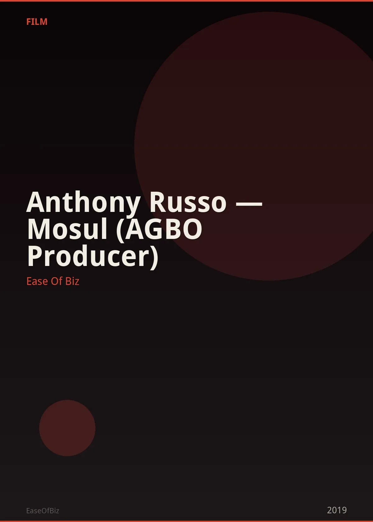 Anthony Russo — Mosul (AGBO Producer)
