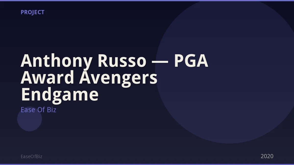 Anthony Russo — PGA Award Avengers Endgame