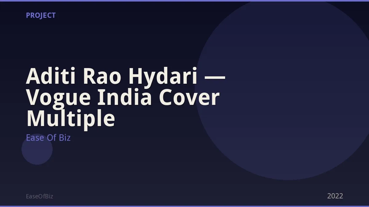 Aditi Rao Hydari — Vogue India Cover Multiple