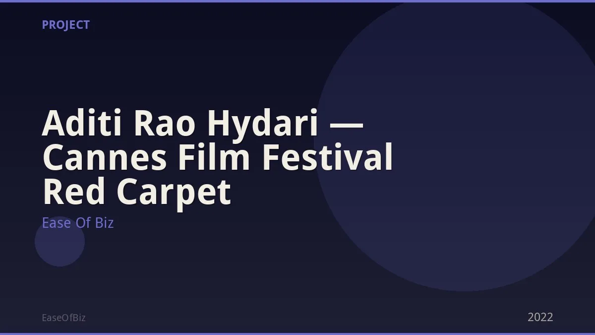 Aditi Rao Hydari — Cannes Film Festival Red Carpet