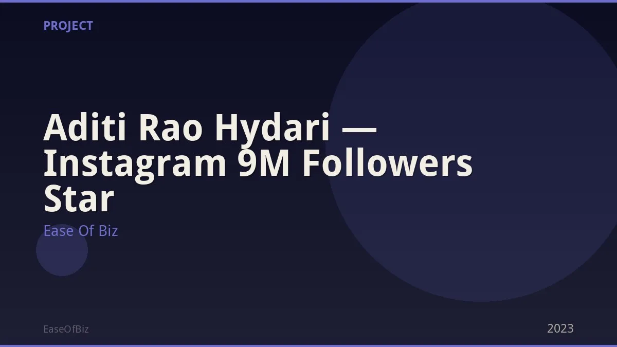 Aditi Rao Hydari — Instagram 9M Followers Star