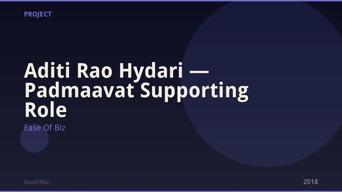 Aditi Rao Hydari — Padmaavat Supporting Role