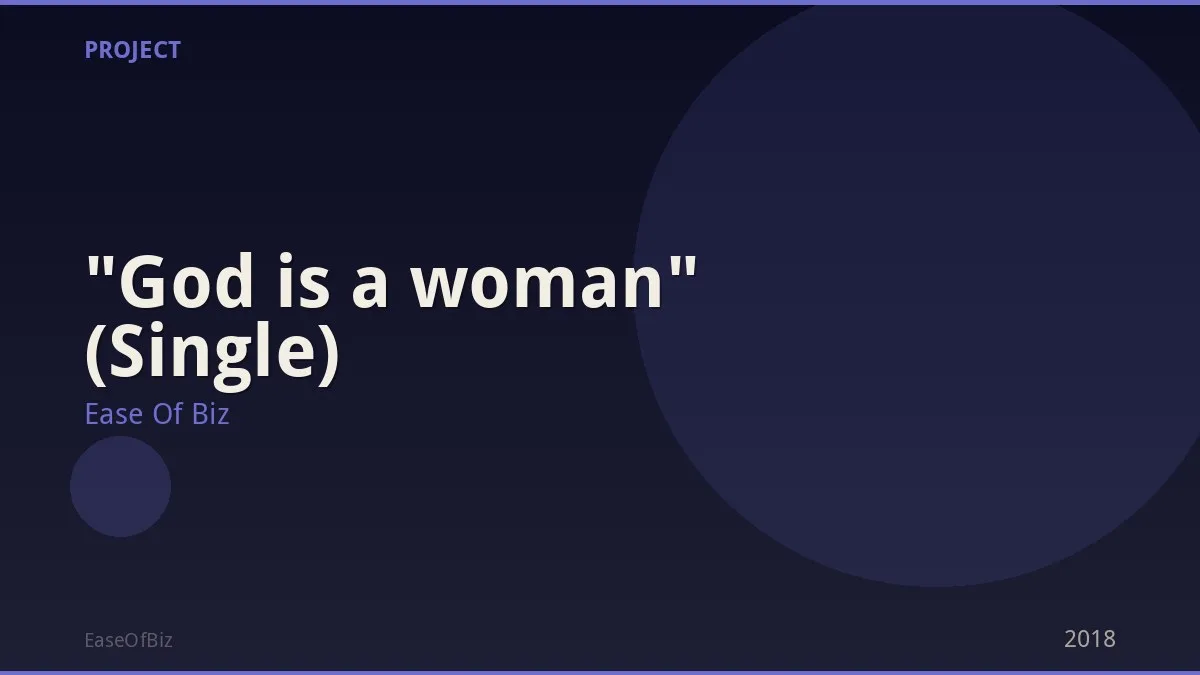 "God is a woman" (Single)