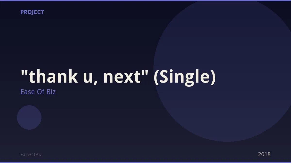 "thank u, next" (Single)
