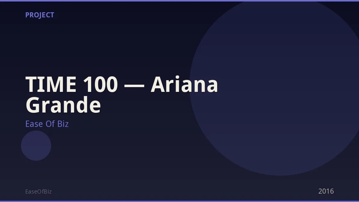 TIME 100 — Ariana Grande