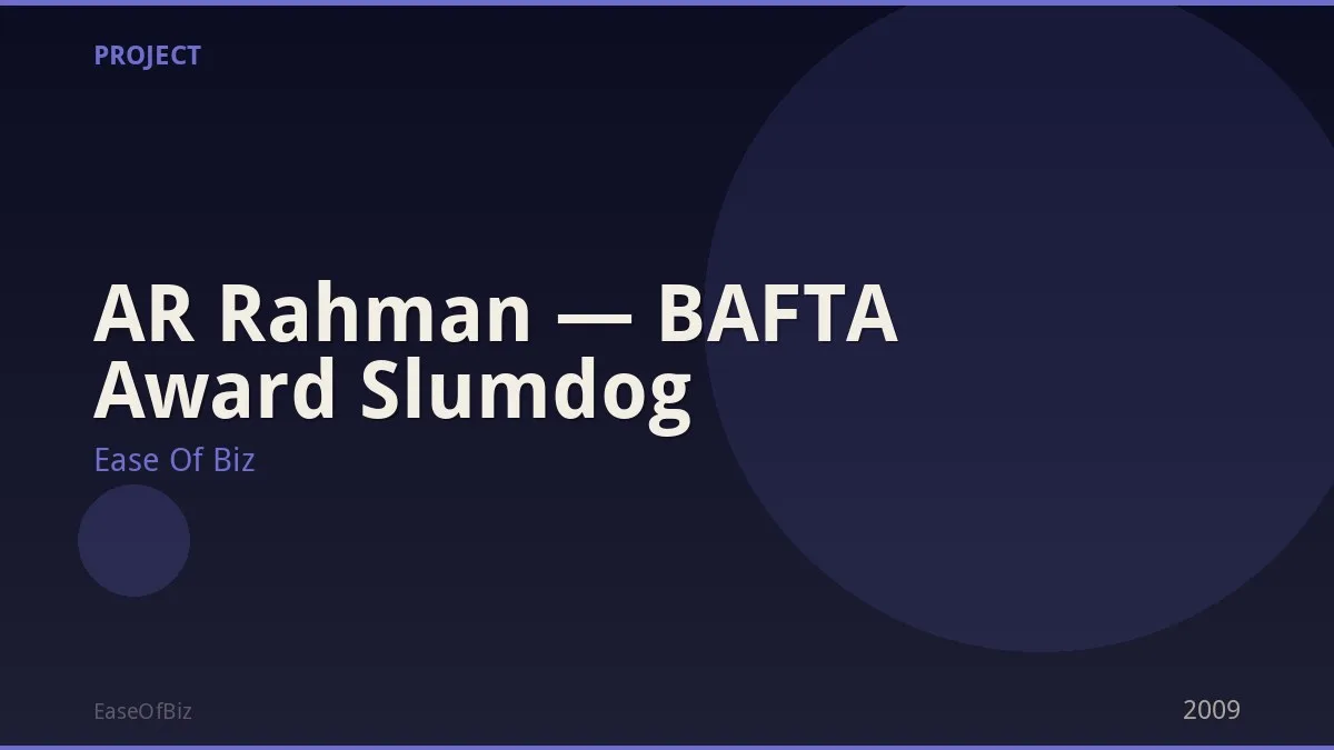 AR Rahman — BAFTA Award Slumdog