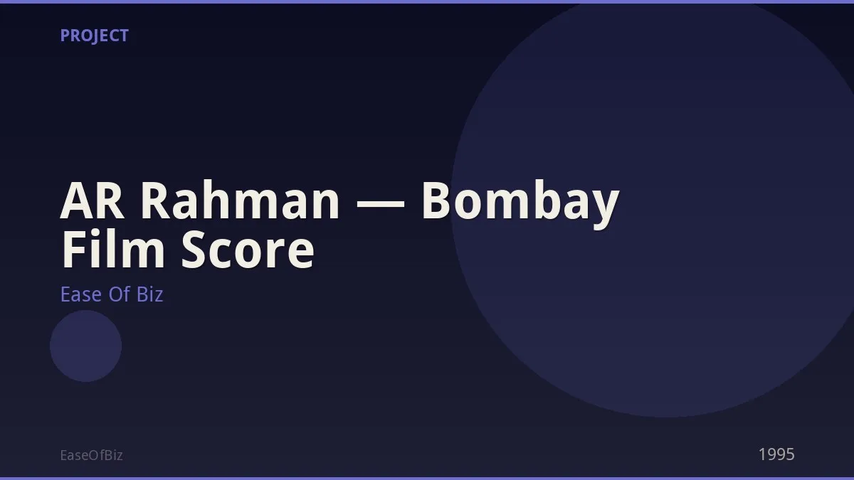 AR Rahman — Bombay Film Score