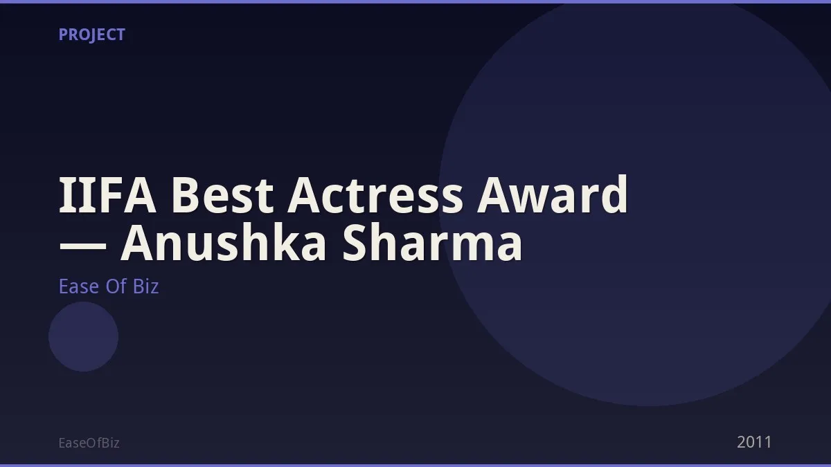 IIFA Best Actress Award — Anushka Sharma