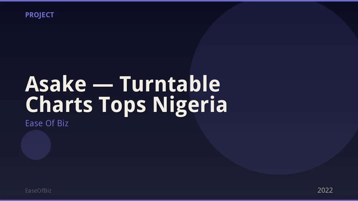 Asake — Turntable Charts Tops Nigeria