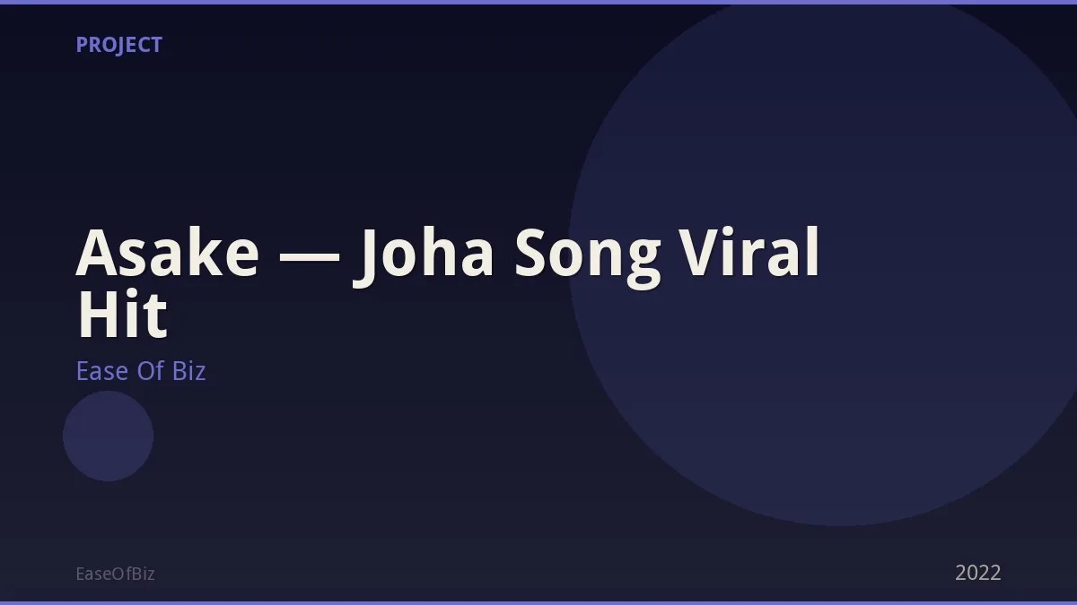 Asake — Joha Song Viral Hit