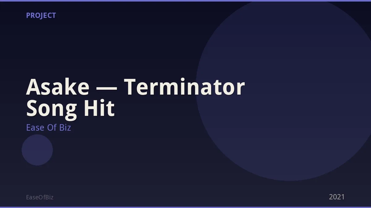 Asake — Terminator Song Hit