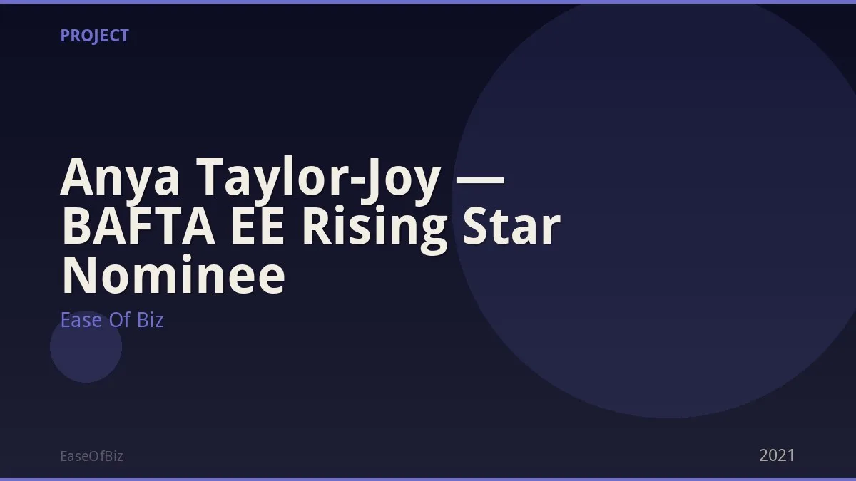 Anya Taylor-Joy — BAFTA EE Rising Star Nominee