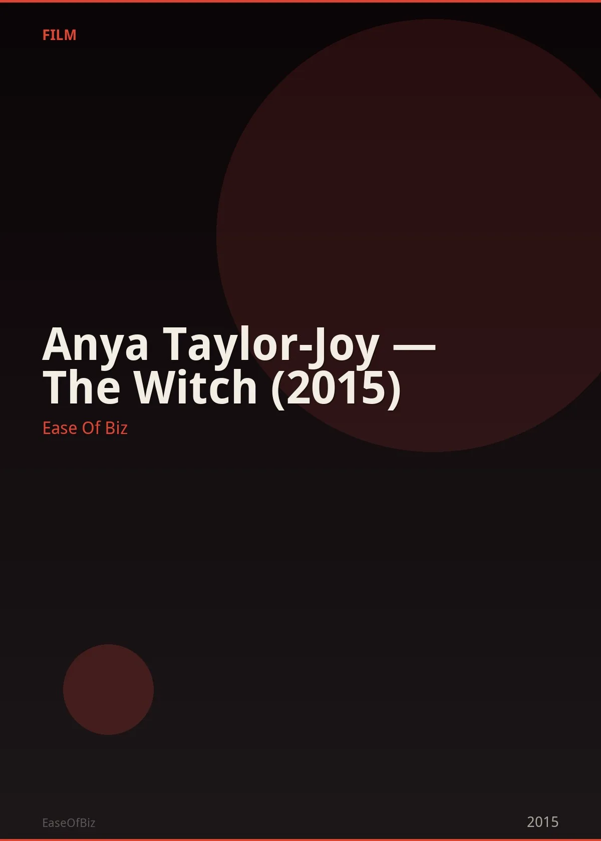 Anya Taylor-Joy — The Witch (2015)
