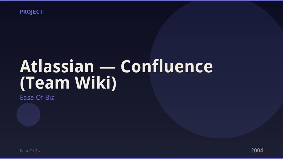 Atlassian — Confluence (Team Wiki)