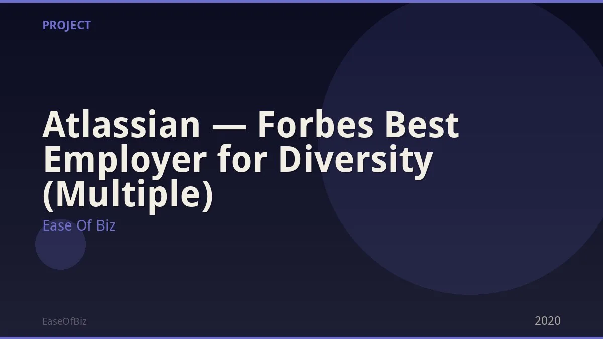 Atlassian — Forbes Best Employer for Diversity (Multiple)