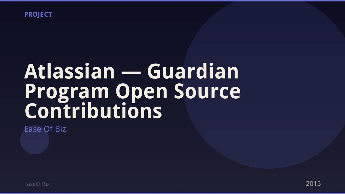 Atlassian — Guardian Program Open Source Contributions