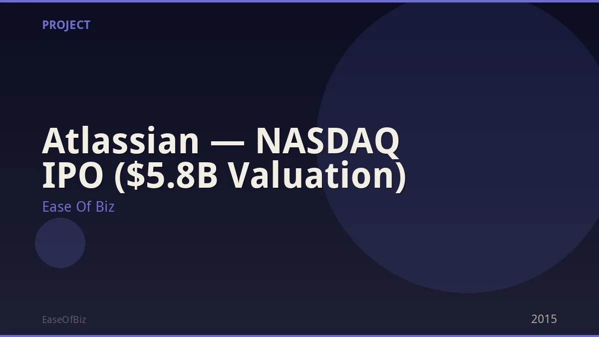 Atlassian — NASDAQ IPO ($5.8B Valuation)