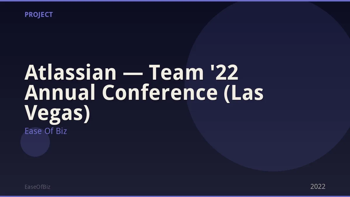 Atlassian — Team '22 Annual Conference (Las Vegas)