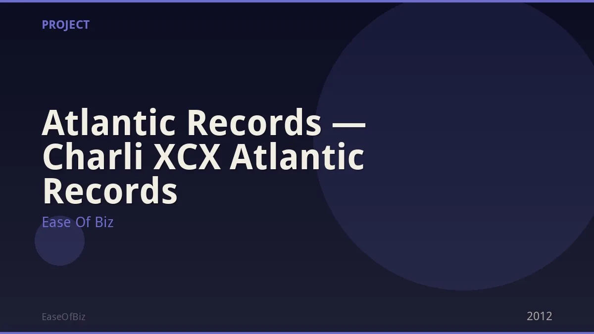 Atlantic Records — Charli XCX Atlantic Records