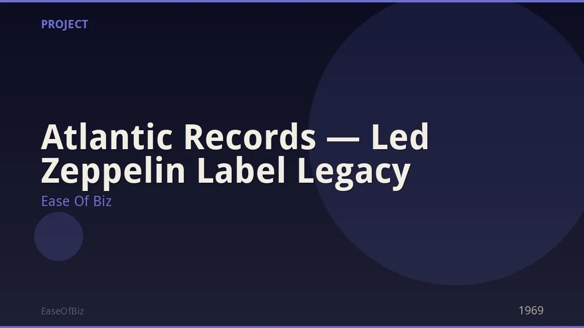 Atlantic Records — Led Zeppelin Label Legacy
