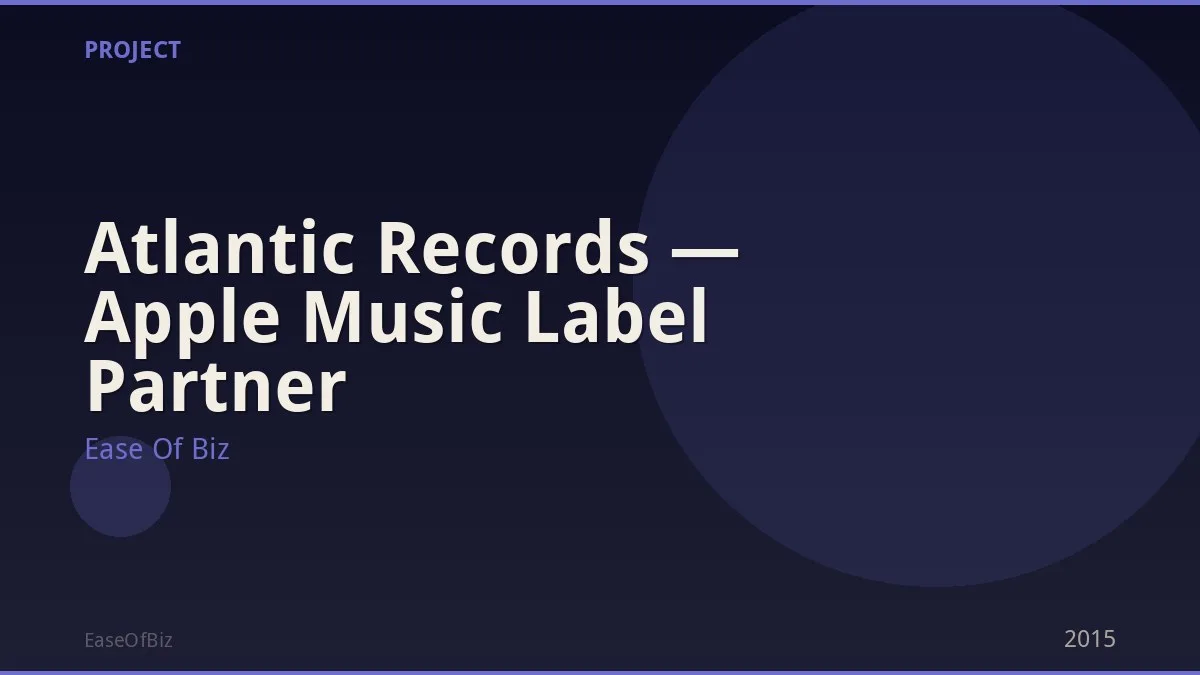 Atlantic Records — Apple Music Label Partner