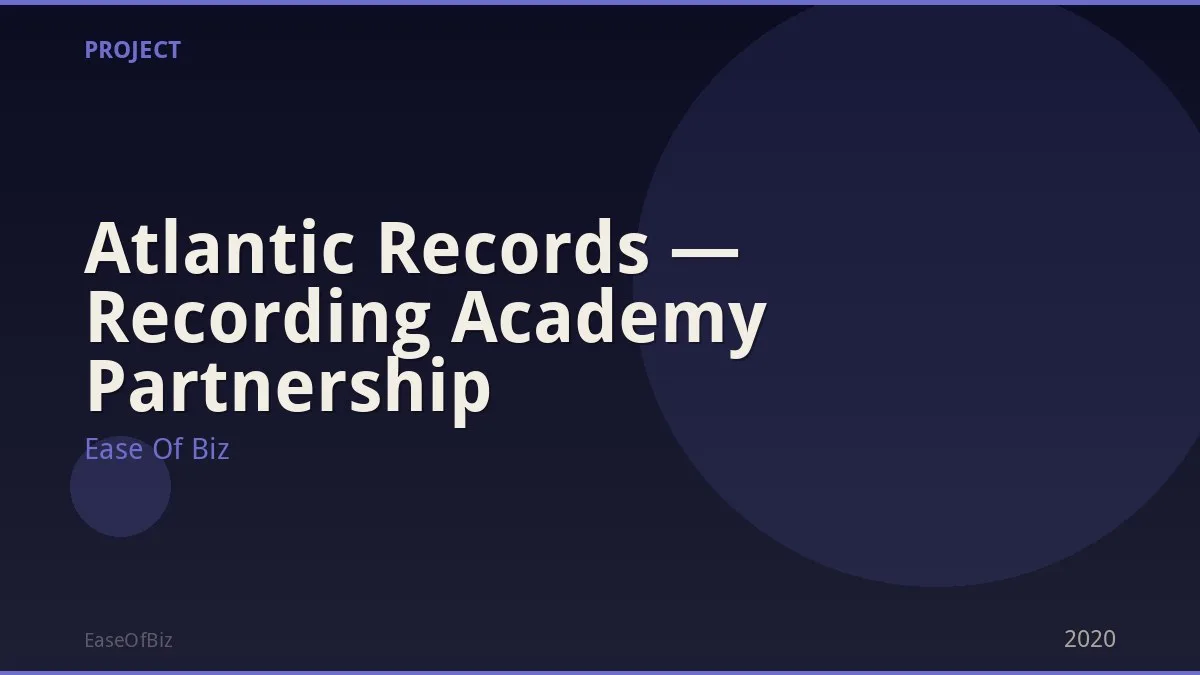Atlantic Records — Recording Academy Partnership