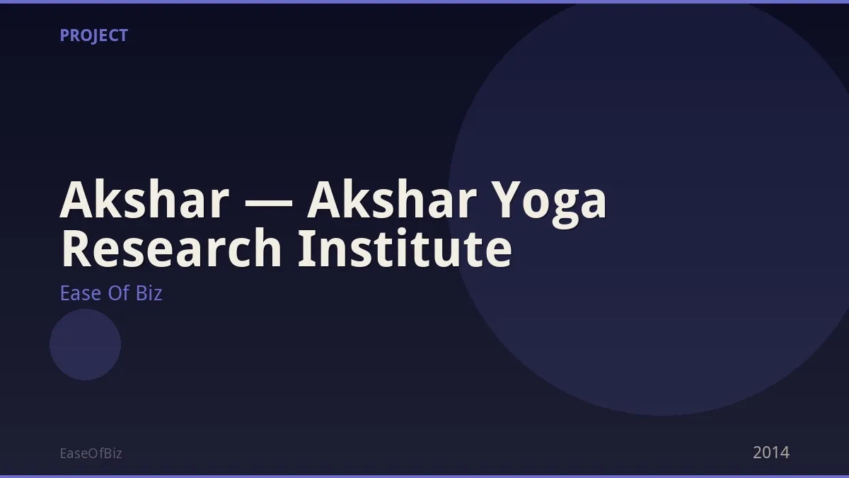 Akshar — Akshar Yoga Research Institute