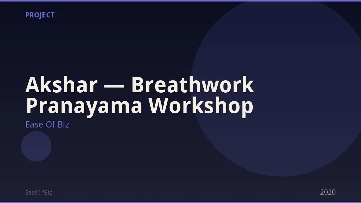 Akshar — Breathwork Pranayama Workshop
