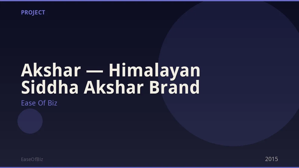 Akshar — Himalayan Siddha Akshar Brand