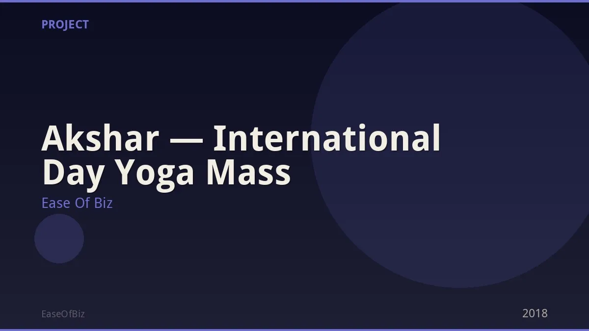 Akshar — International Day Yoga Mass