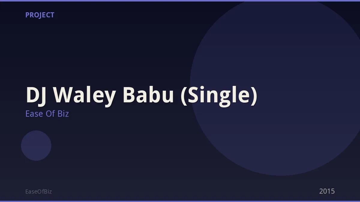 DJ Waley Babu (Single)