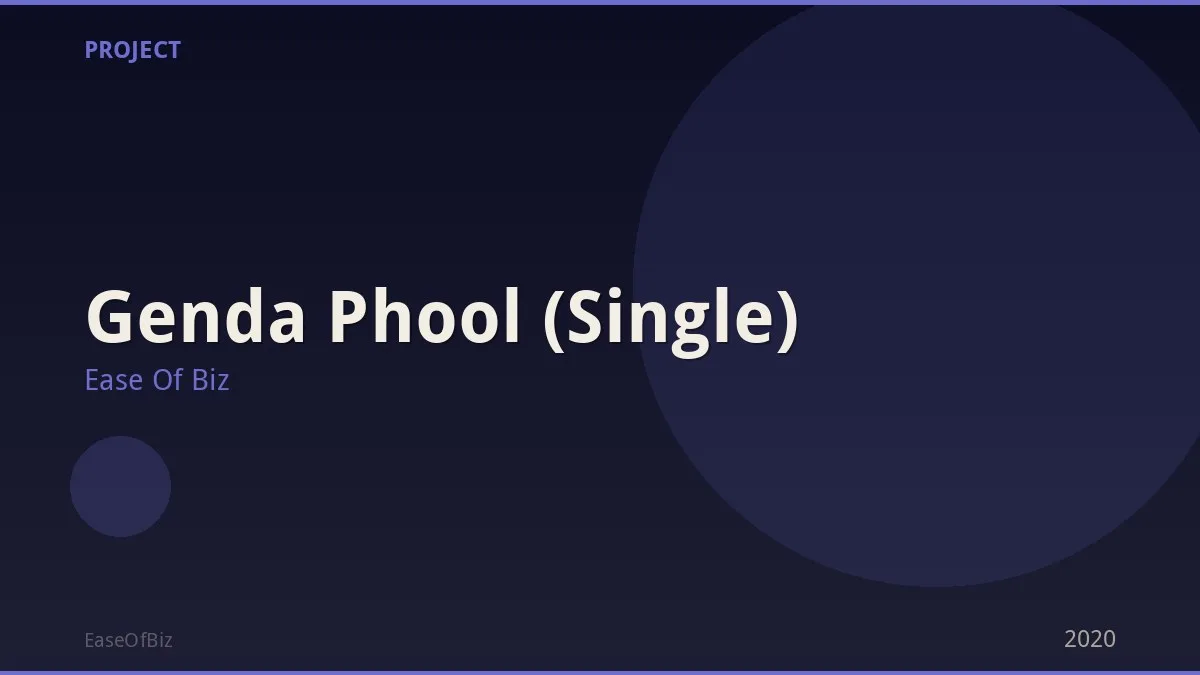 Genda Phool (Single)