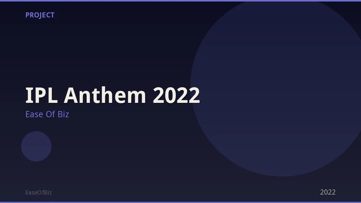 IPL Anthem 2022