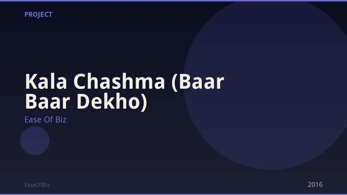 Kala Chashma (Baar Baar Dekho)