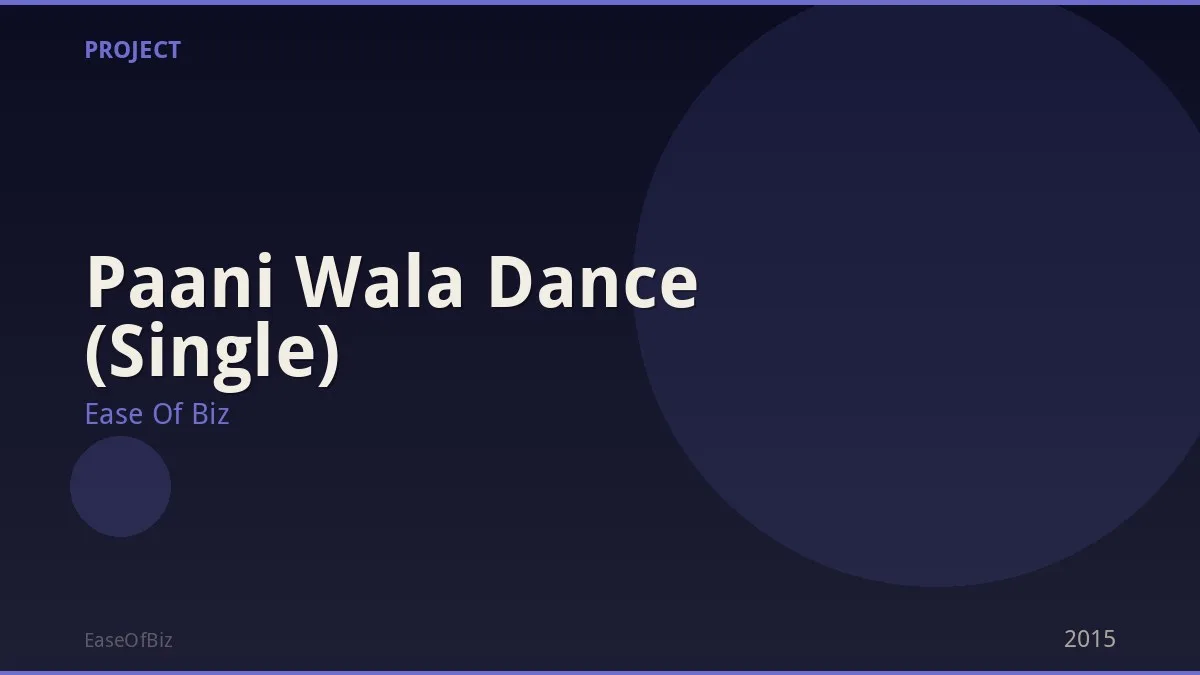 Paani Wala Dance (Single)
