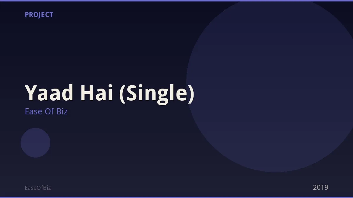 Yaad Hai (Single)