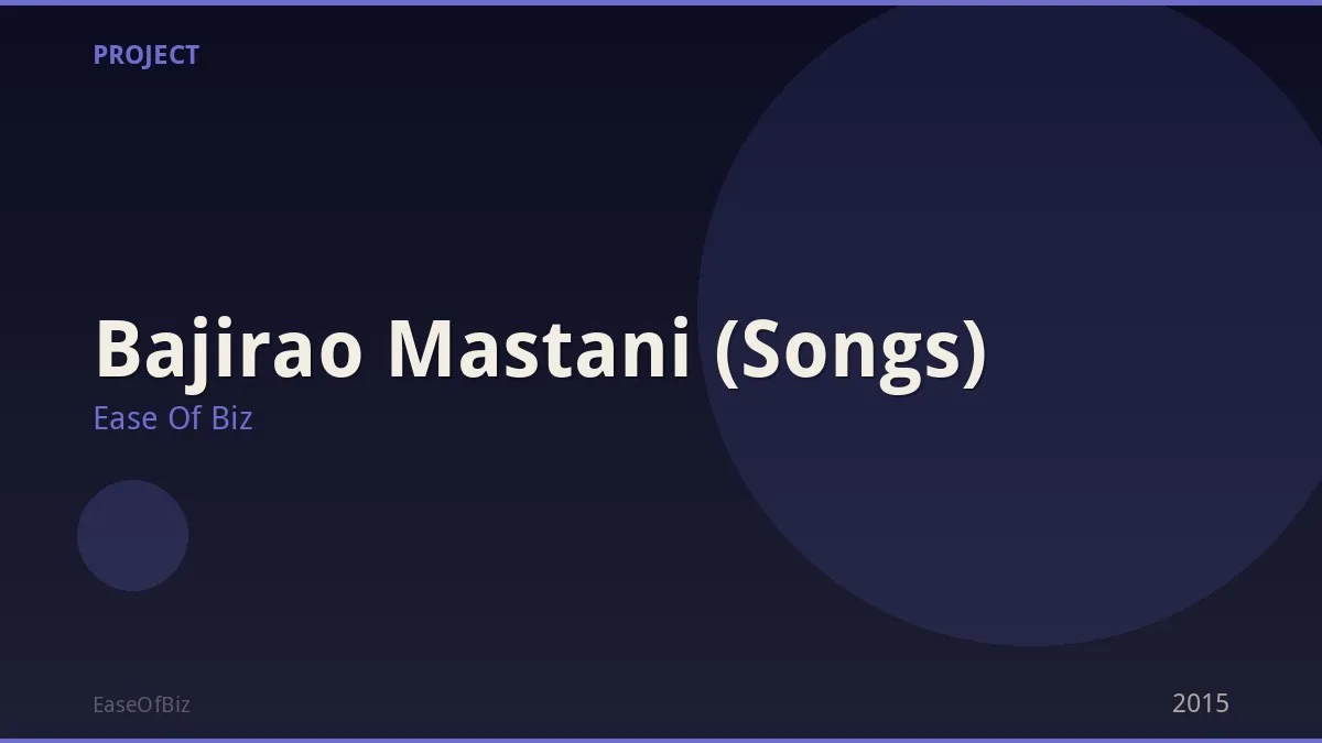 Bajirao Mastani (Songs)