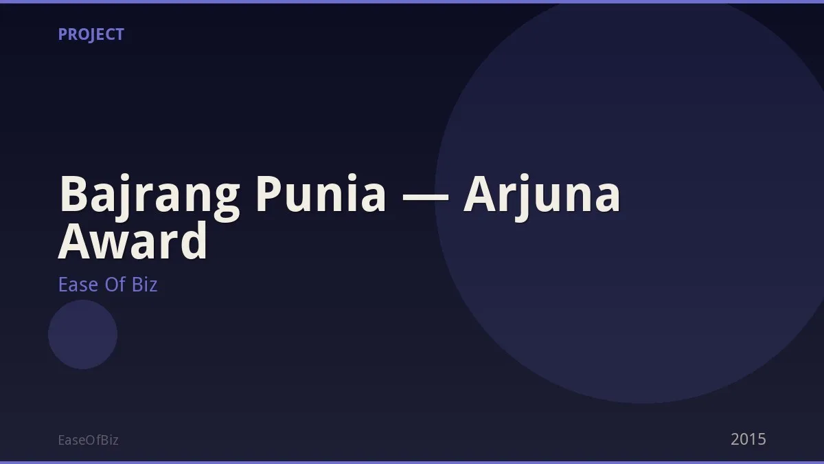 Bajrang Punia — Arjuna Award