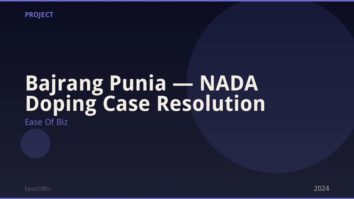 Bajrang Punia — NADA Doping Case Resolution