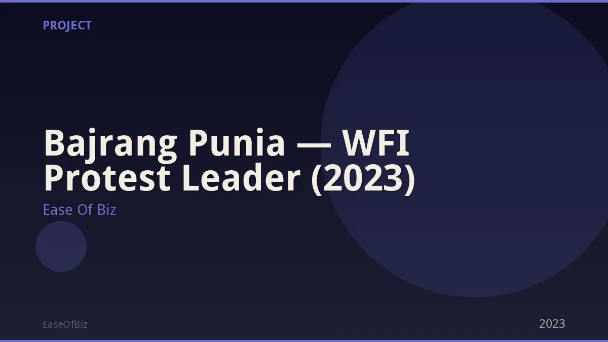 Bajrang Punia — WFI Protest Leader (2023)