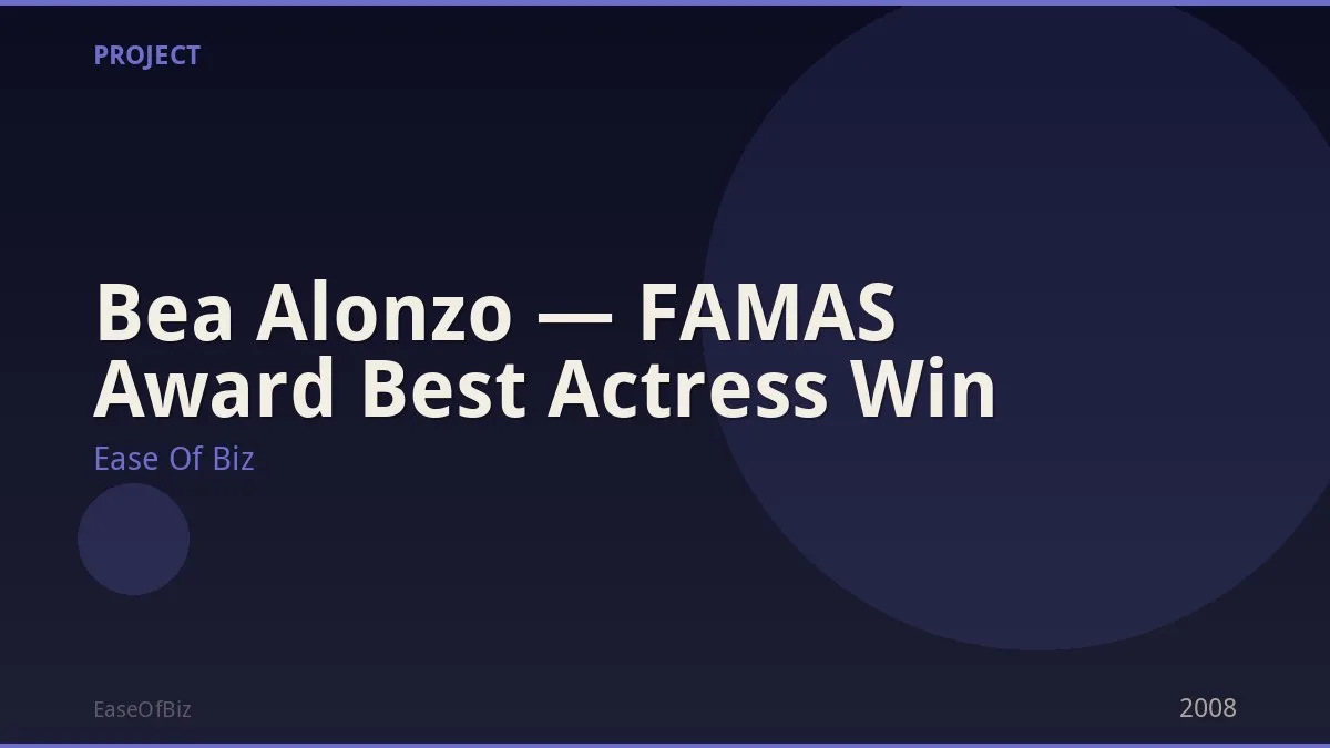 Bea Alonzo — FAMAS Award Best Actress Win
