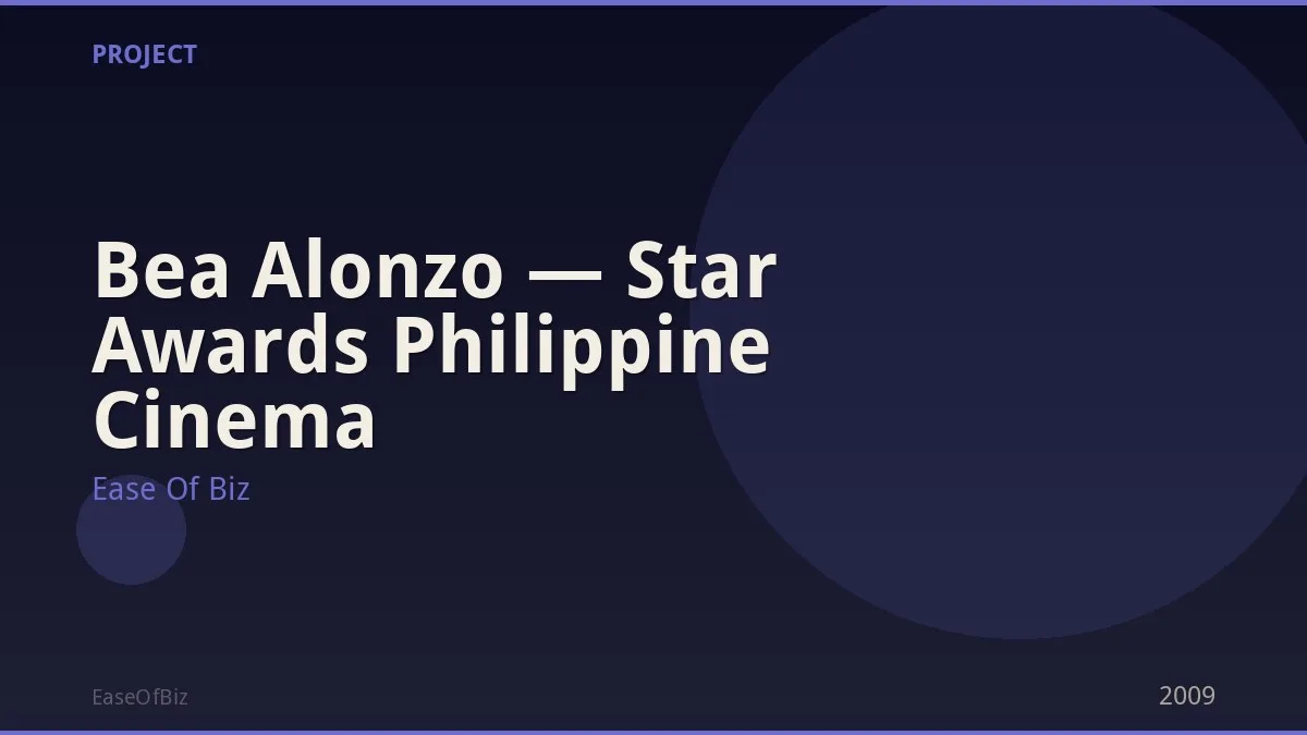 Bea Alonzo — Star Awards Philippine Cinema