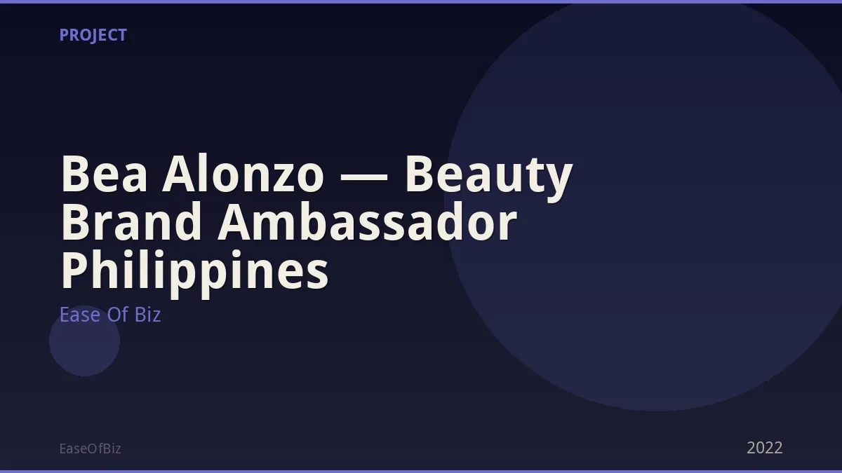 Bea Alonzo — Beauty Brand Ambassador Philippines