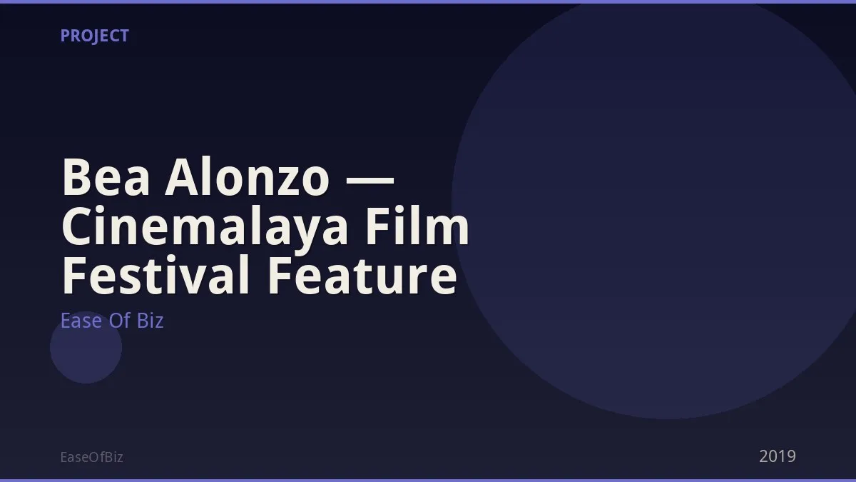 Bea Alonzo — Cinemalaya Film Festival Feature