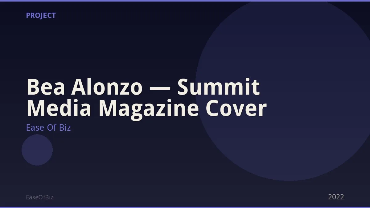 Bea Alonzo — Summit Media Magazine Cover