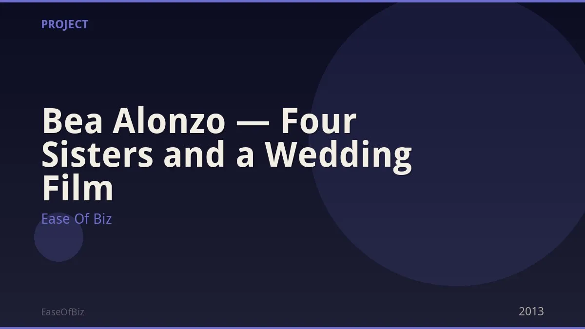 Bea Alonzo — Four Sisters and a Wedding Film
