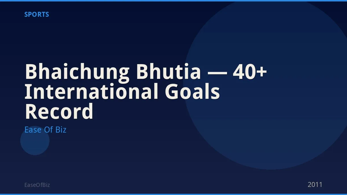 Bhaichung Bhutia — 40+ International Goals Record