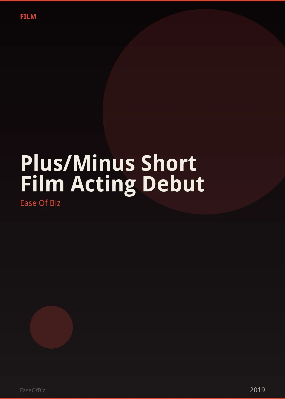 Plus/Minus Short Film Acting Debut