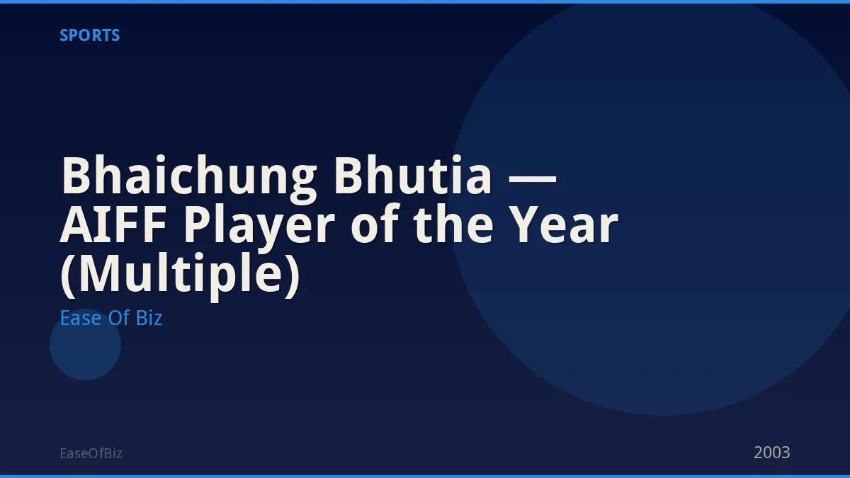 Bhaichung Bhutia — AIFF Player of the Year (Multiple)