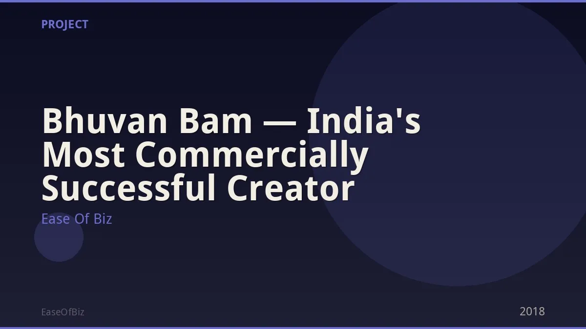 Bhuvan Bam — India's Most Commercially Successful Creator